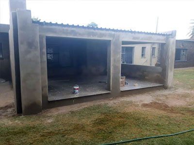 Plastering : during